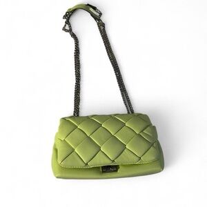 a new day Lime Quilted Shoulder Bag with Chain Strap